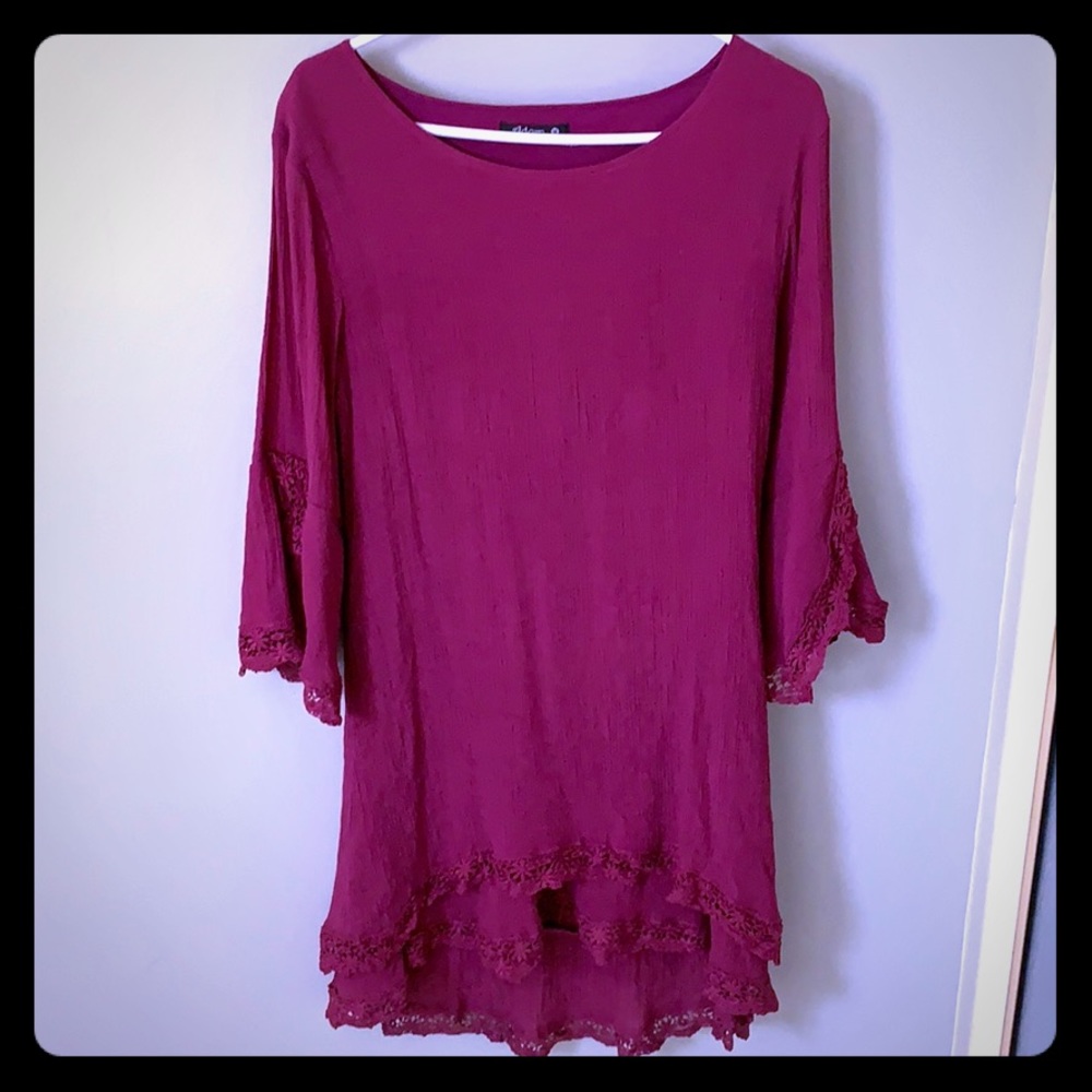 Adorn berry colored dress. Size Medium.